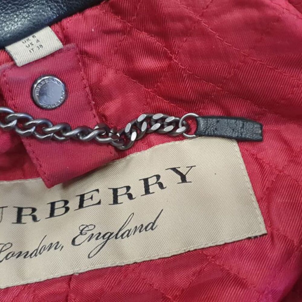 Burberry Quilted Accent Biker Jacket in Black Lamb Leather - Picture 8 of 8